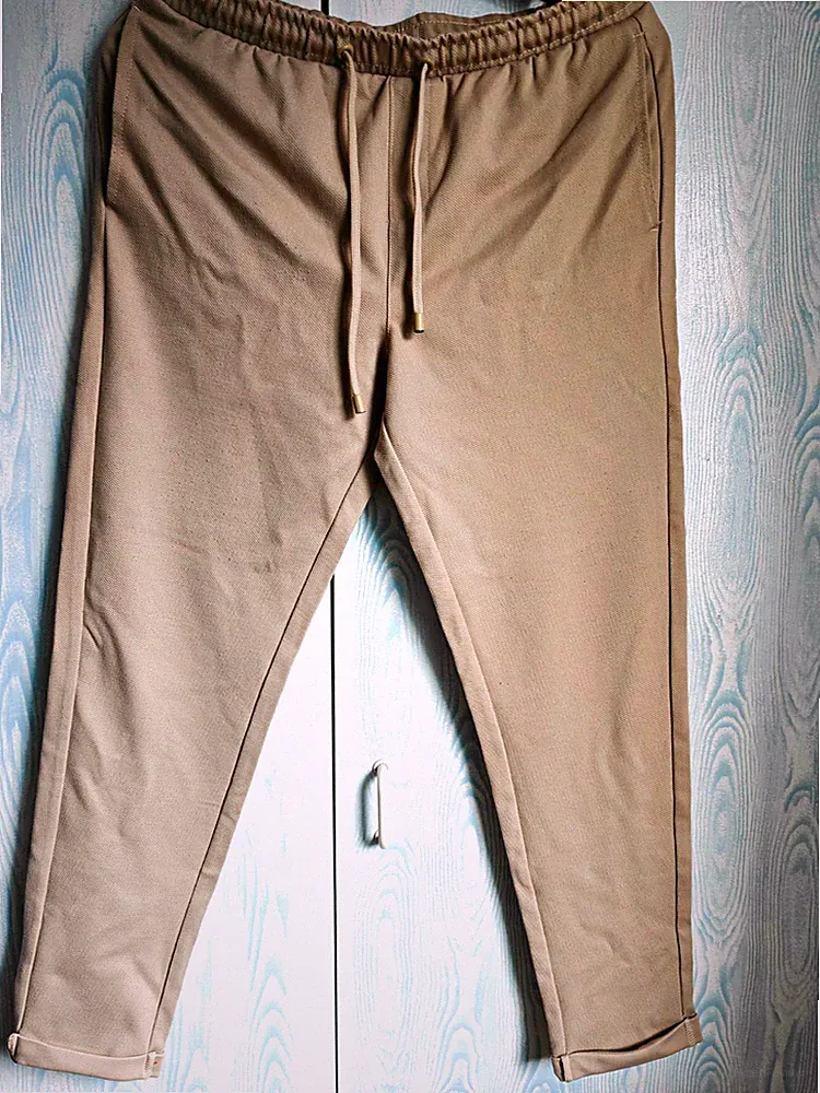Jean Pascale Damen Jogginghose Beige Gr. S elastischer Bund Tunnelzug
