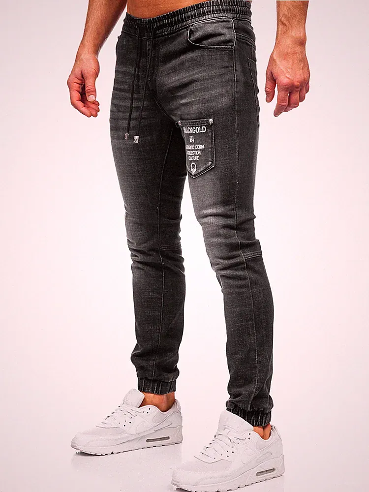 Jeans Denim Hose Trainingshose Sporthose Laufhose Jogging Men Herren BOLF Motiv