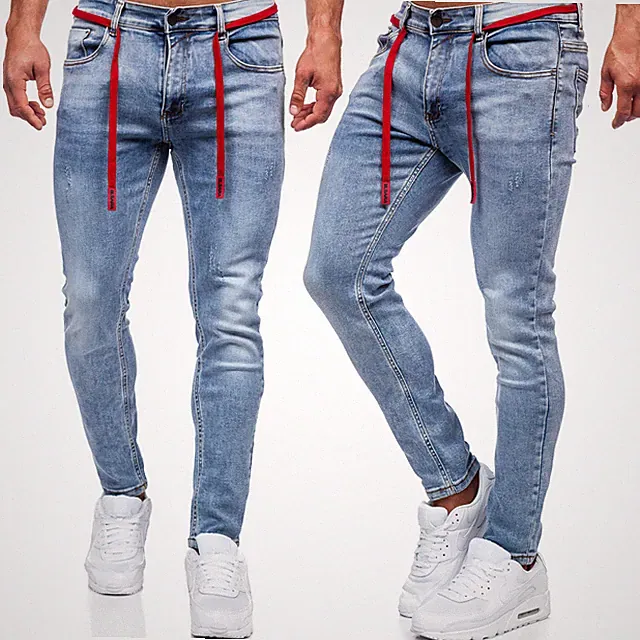 Jeans Freizeithose Hose Denim Cargo Jogger Clubwear Casual Herren Mix BOLF Motiv