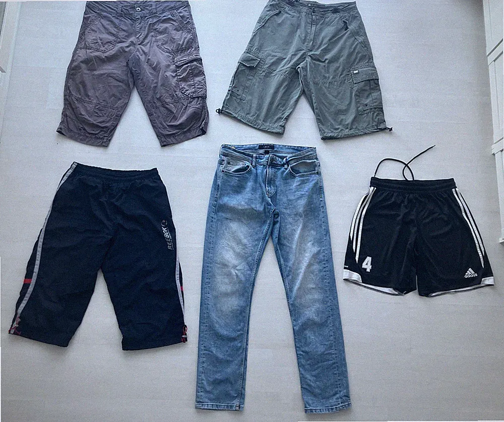 Jeans Smog Adidas Reebok 31 32 Hose M Konvolut Schwarz Herren Shorts Bermudas