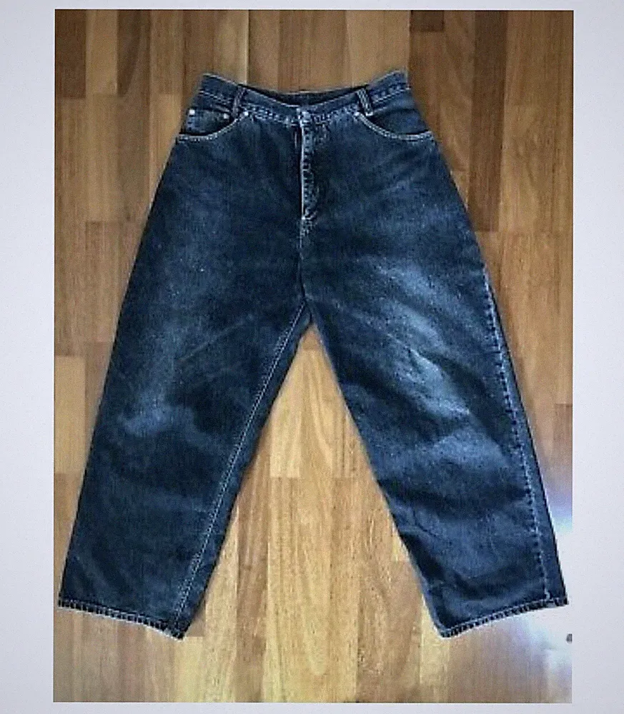 ❤️👍Jeanshose 32/32 Trend Design Jeans Breite Hose Comfort Fit Casual Palazzo
