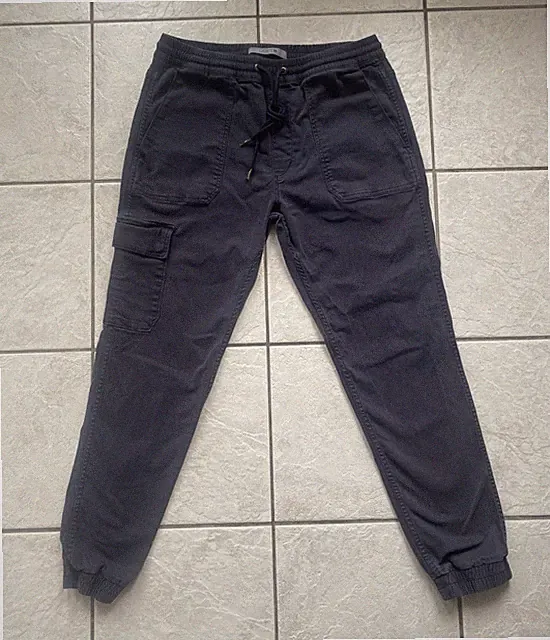 Joe's Jeans Mens Cargo Joggers Pants M 16x28.5 Navy Blue Soft Comfort Denim Blen