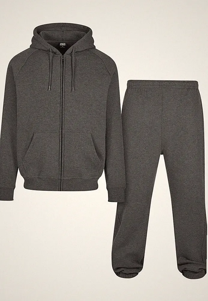 Jogginganzug Herren Blank Suit | Urban Classics | Hoody und Hose | Schwarz