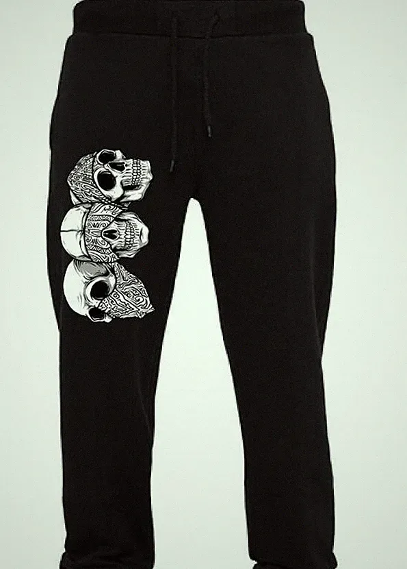 Jogginghos​e Training Hose Totenkopf Skull not see not hear not speak S-XL D31