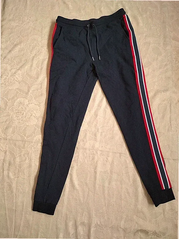 Jogginghose ASOS Design sweatpants Hose neuwertig L blau streifen W33L32 Unisex