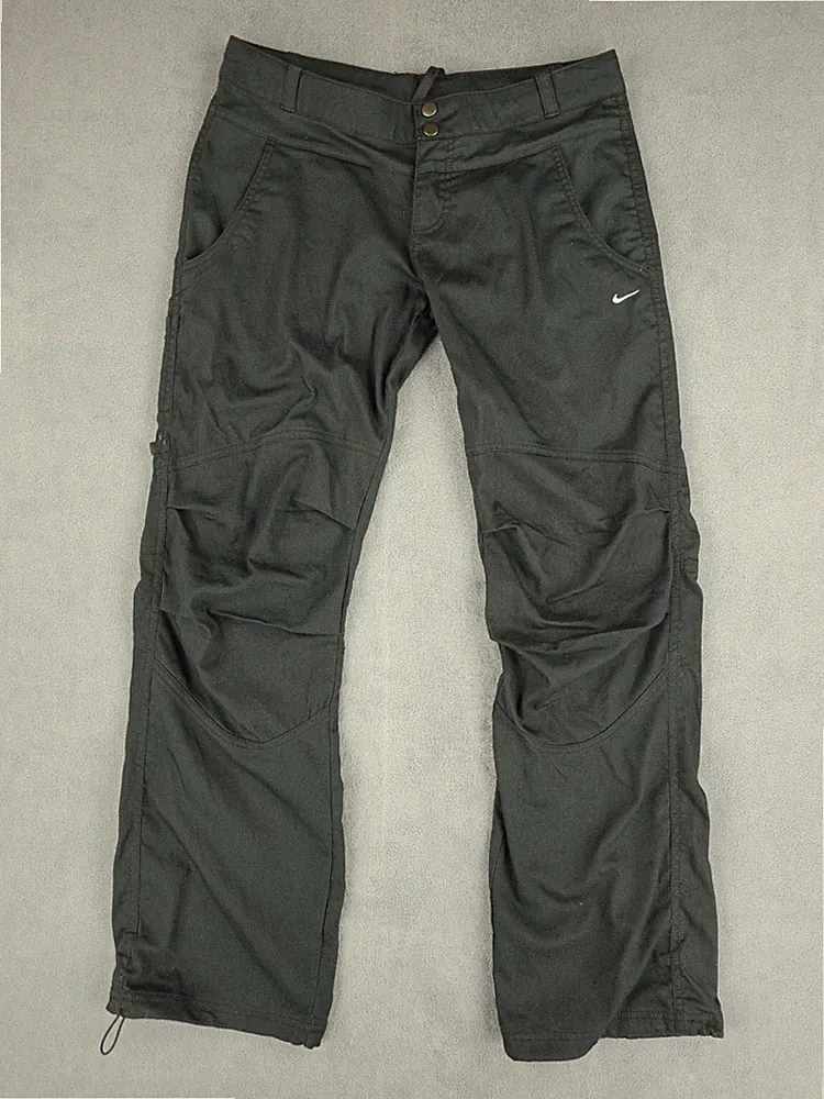 Jogginghose Baggy Carpenter Nike Vintage Y2K Damen L Schwarz Streetwear Hiphop
