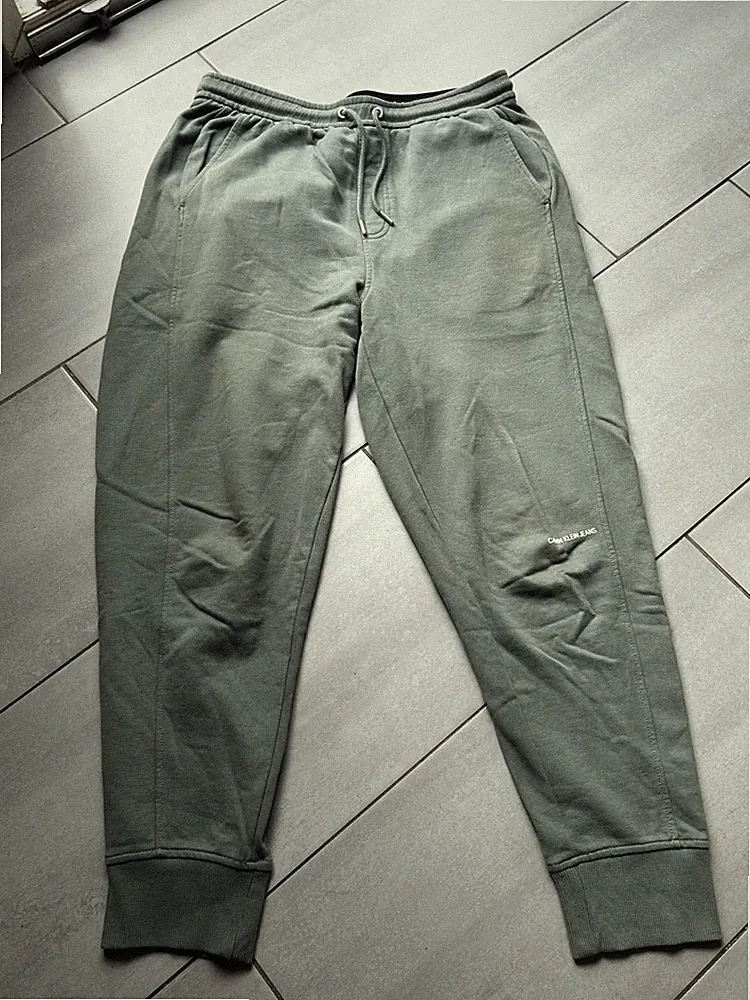 Jogginghose CALVIN KLEIN CK Wassergrün Gr. L Hose Slim Trainingsanzug Sport Neu
