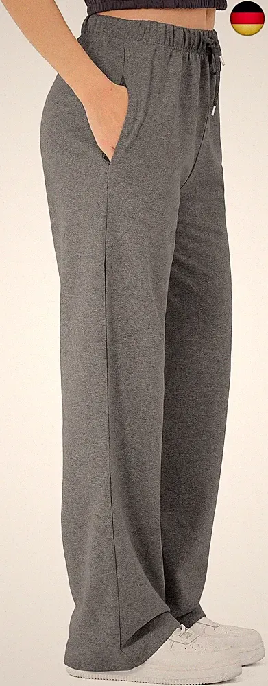 Jogginghose Damen - Baumwolle Sporthose Lang, Traininghose Laufhosen Bequeme Jog