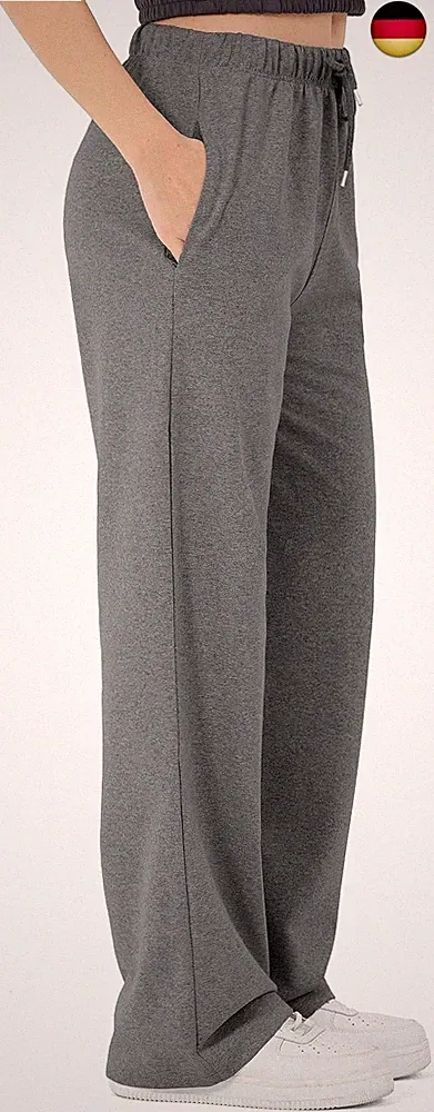 Jogginghose Damen - Baumwolle Sporthose Lang, Traininghose Laufhosen Bequeme Jog