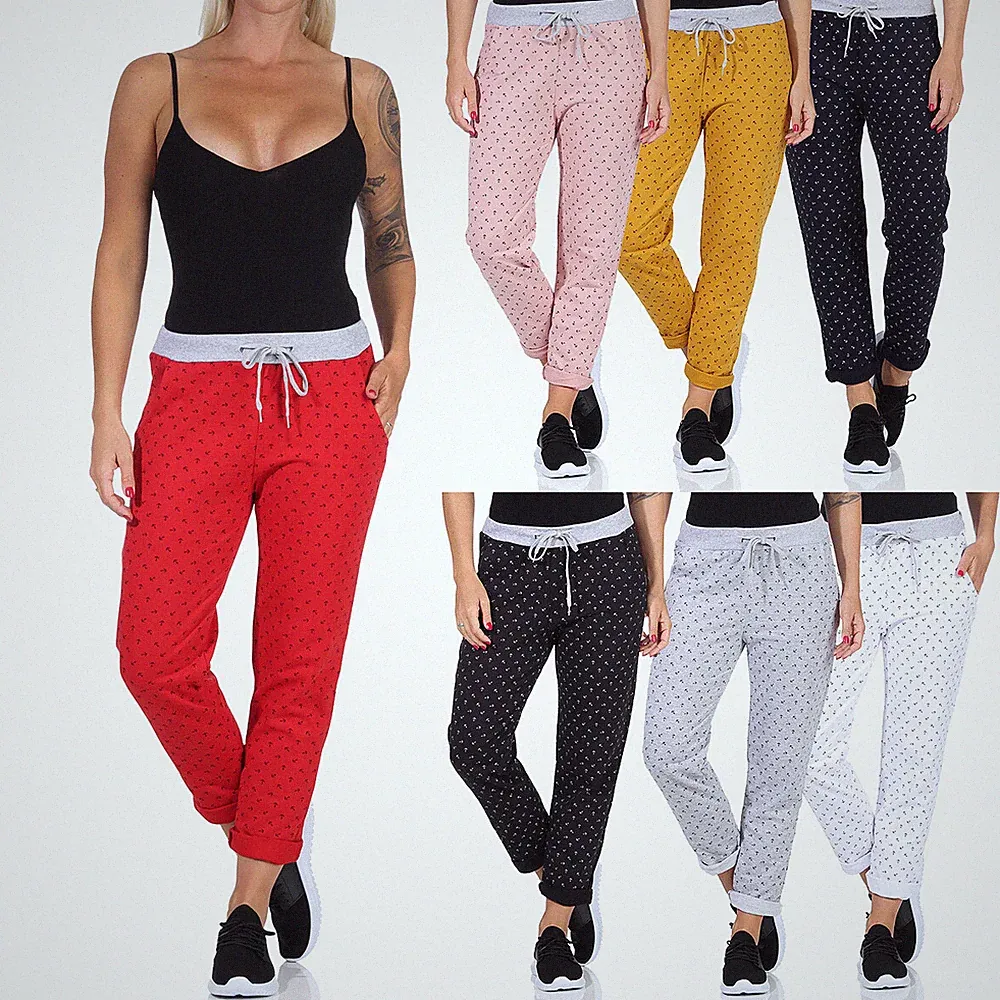 Jogginghose Damen Hose Fitness Sporthose Stretch Leggings Pants Sommer