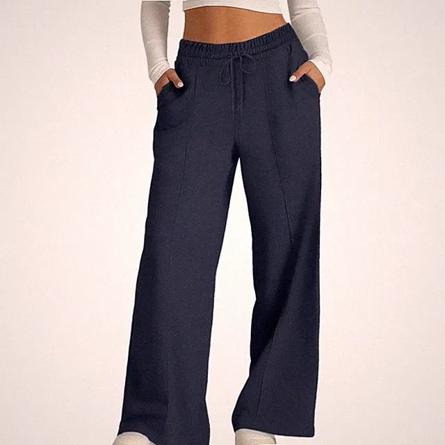 Jogginghose Damen Sporthose High Waist Weit Bein Freizeit Yoga Trainingshose