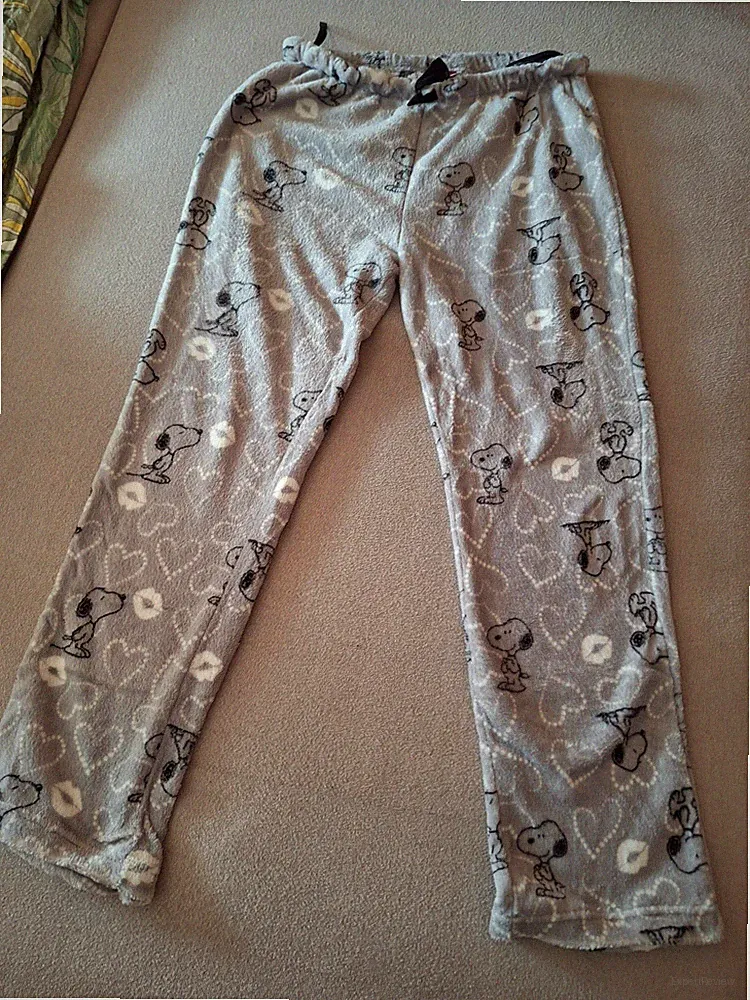 Jogginghose, Freizeithose, Peanuts, flauschig warm, Gr.48/50, grau