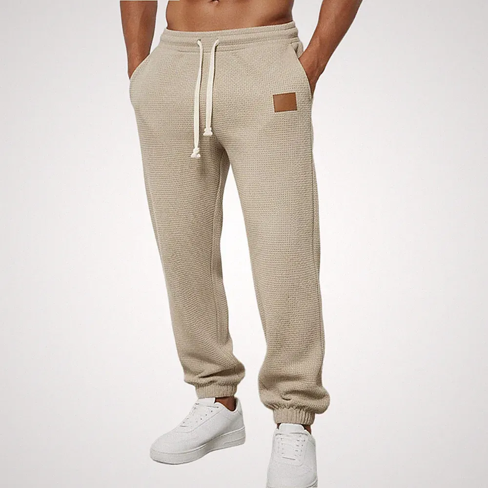 Jogginghose für Herren für Slim Fit Baumwolle Polyester Gummibund verkürztes