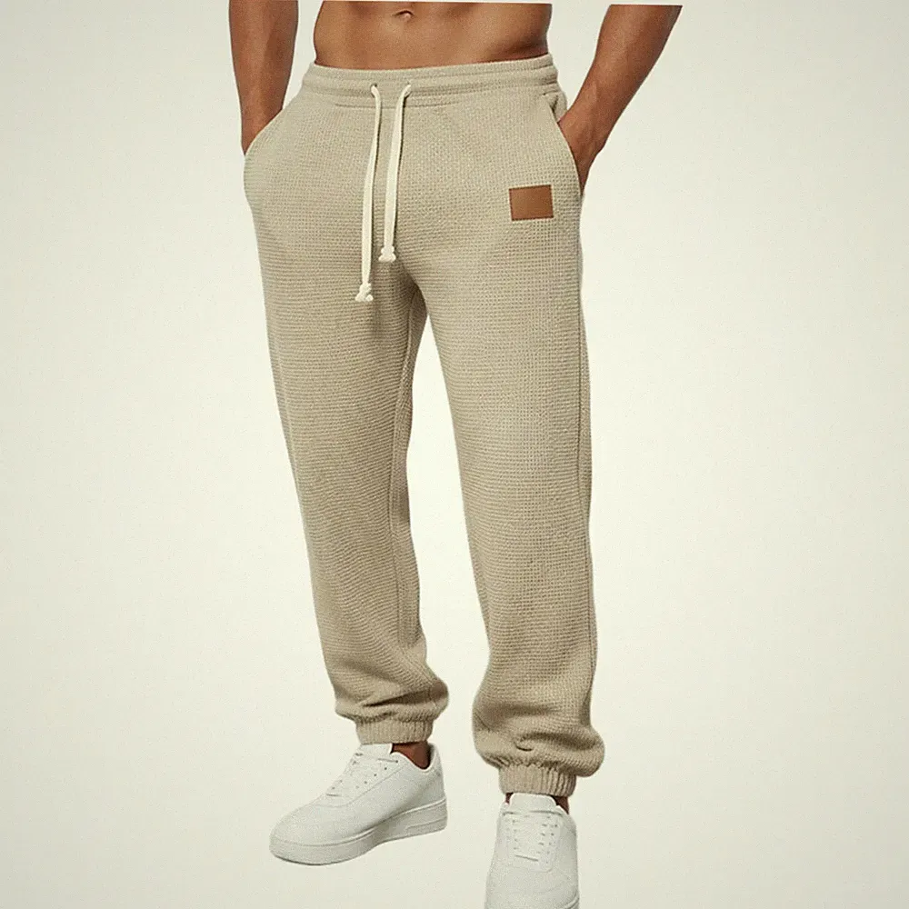 Jogginghose für Slim Fit für Herren Baumwolle Polyestermischung Gummibund Crop