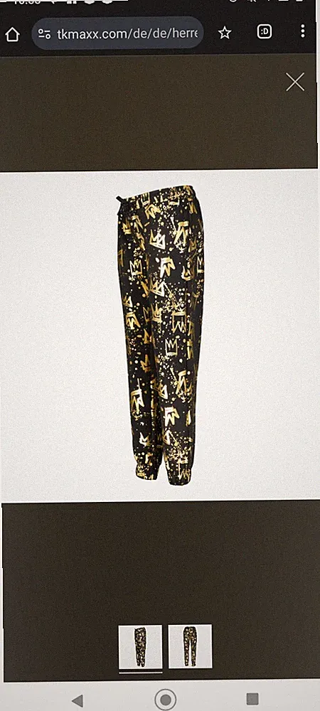 Jogginghose Gold Schwarz S Neu Unisex Herren Damen