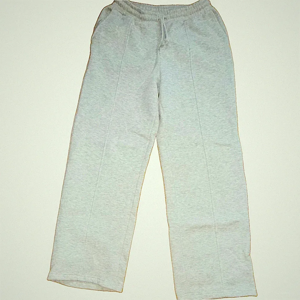 Jogginghose grau Gr. M Unisex Erwachsene gerades Bein elastischer Bund Zugband