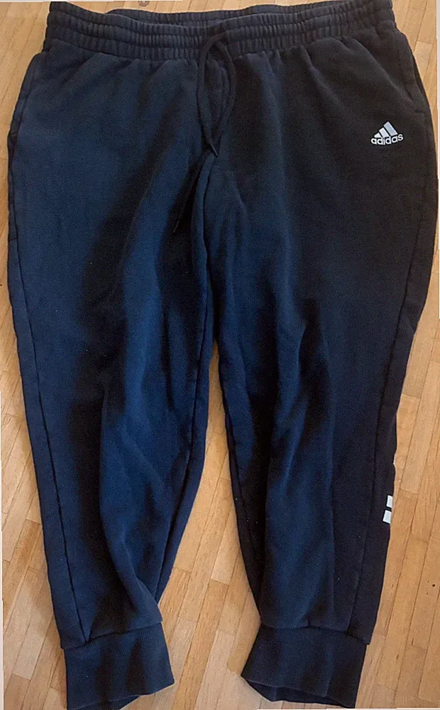 Jogginghose, Größe 50 / 52, Adidas, schwarz, Trainingshose, Hose, Sport, Unisex