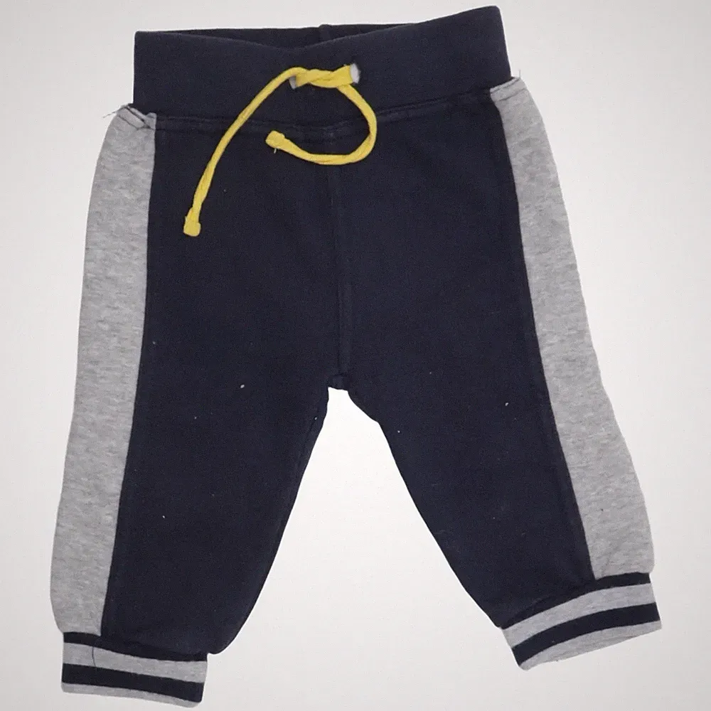 Jogginghose, Größe: 68, Blau/Grau, Baumwolle, Streifen, Herren #dYb