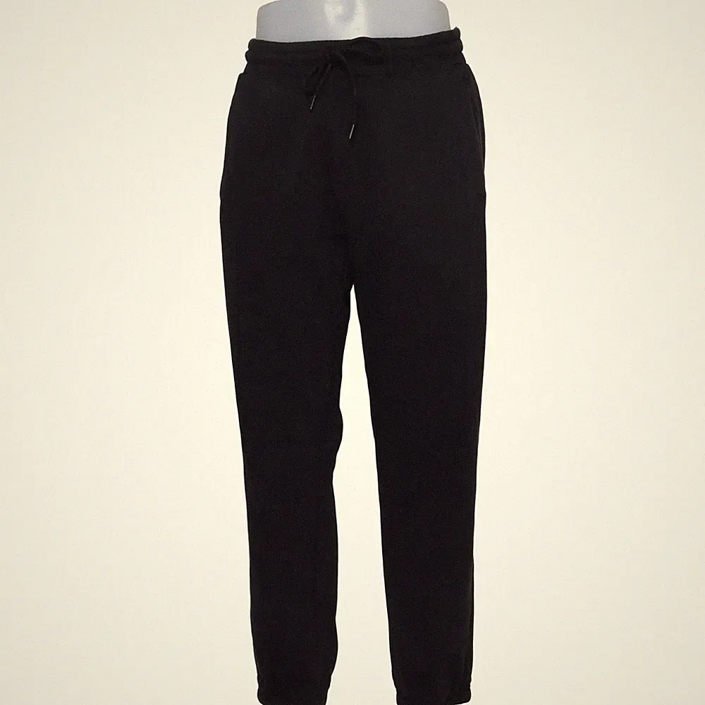 Jogginghose, Größe: L, Schwarz, Einfarbig, Fleece, Herren #LZd