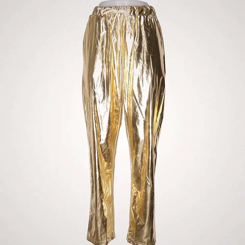 Jogginghose, Größe: S, Gold, Elasthan/Polyester, Einfarbig, Damen #e5f