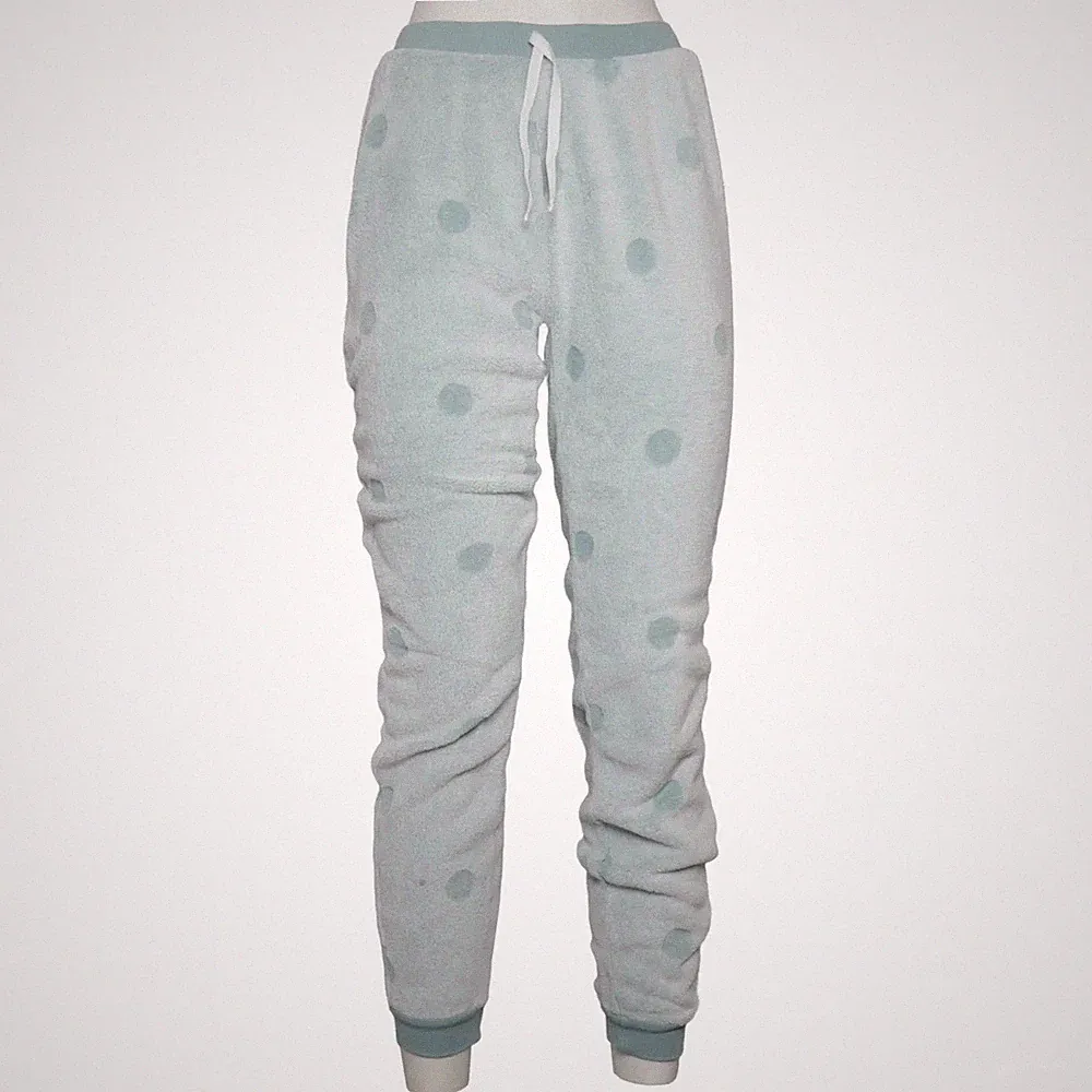 Jogginghose, Größe: S, Grün, Gepunktet, Fleece, Damen #BGR