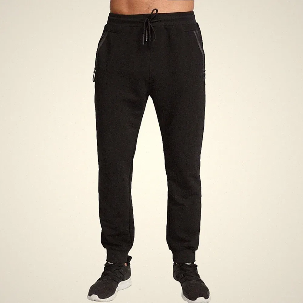 Jogginghose Herren Baumwolle Sport Jogger mit Taschen Freizeithose