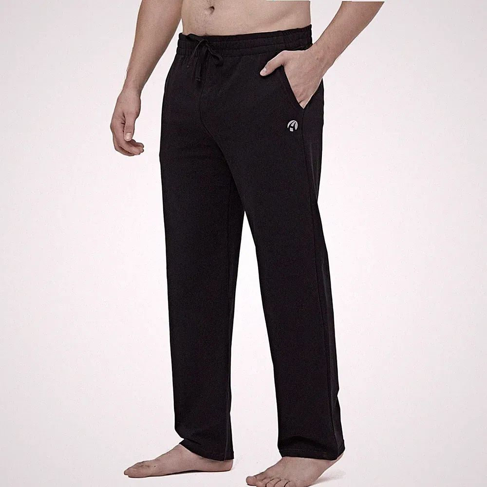 Jogginghose Herren Baumwolle Sporthose Trainningshose Lange Tasche Hohe Taille