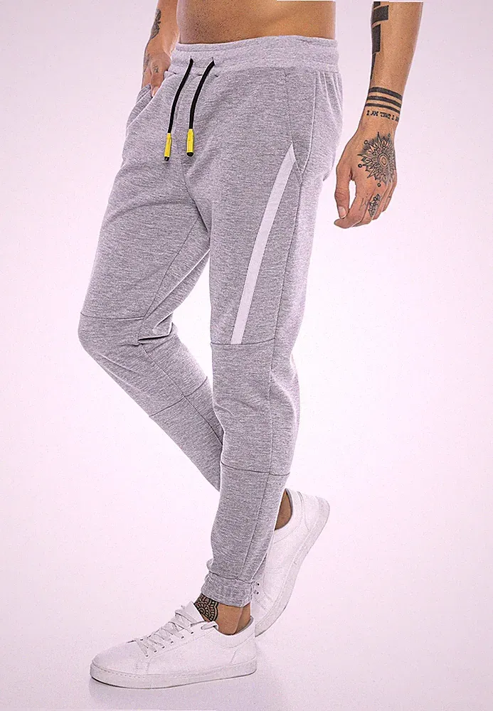 Jogginghose Herren Cargo Jogger Hose Freizeithose Grau L