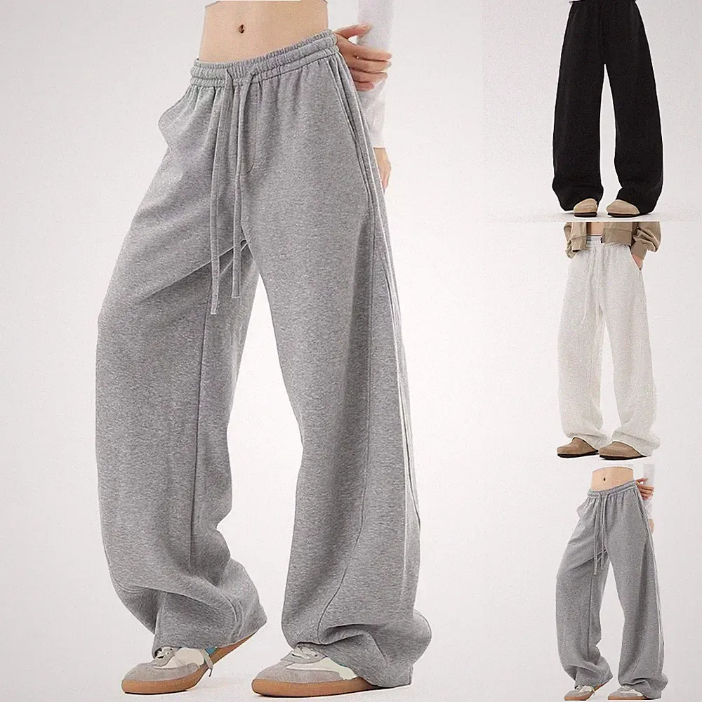 Jogginghose Herren Damen weites Bein Oversize Kordelzug für freizeit Polyester
