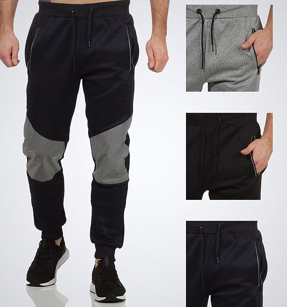 Jogginghose Herren Hose Outdoor Jogger Fitness Sporthose Reflektor Funktionshose
