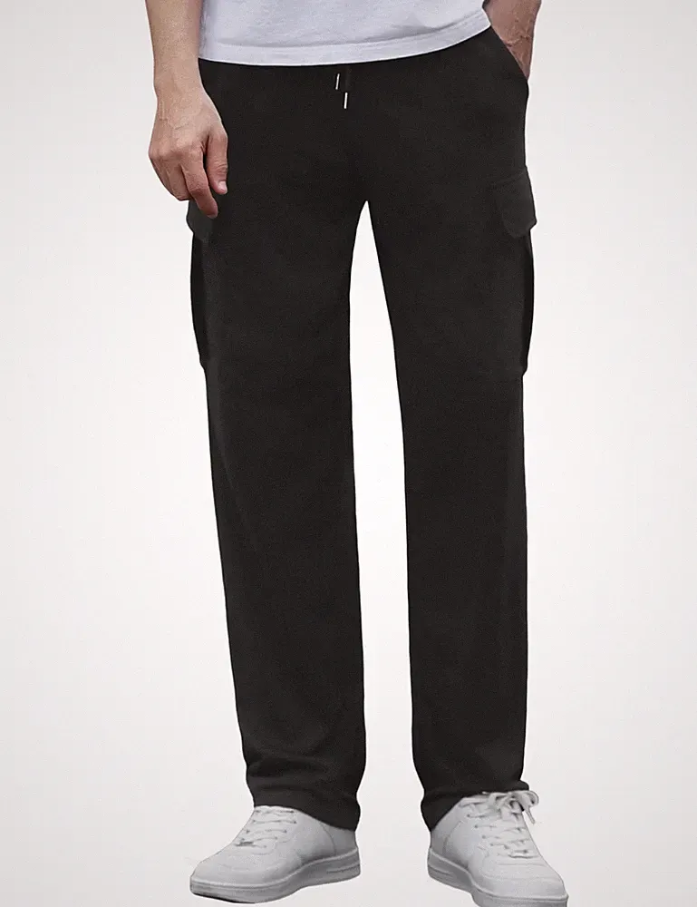 Jogginghose Herren Lang Freizeithose Baumwolle Atmungsaktiv Trainingshose Män...