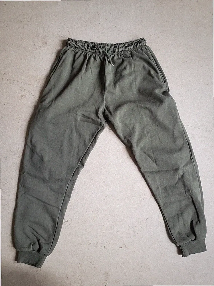 Jogginghose Herren M Grün Khaki Unisex 42 Freizeit 70% Baumwolle Neu