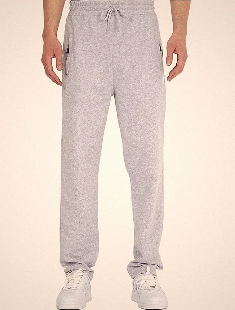 Jogginghose Herren mit Reißverschlusstaschen Baumwolle Trainingshose - Sporthose