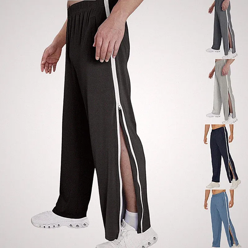 Jogginghose Herren Reha Hose Seitlich Zu Öffnen Trainingshose Sporthose Baggy