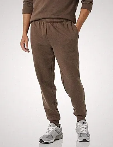 Jogginghose Herren S Fleece Mittelbraun Bequeme Passform Amazon Essentials