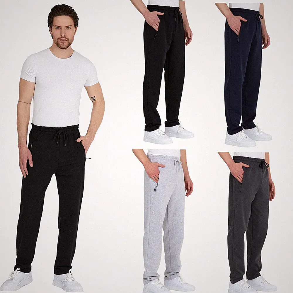 Jogginghose Herren Sporthose Freizeithose mit Reißverschlusstaschen COMEOR