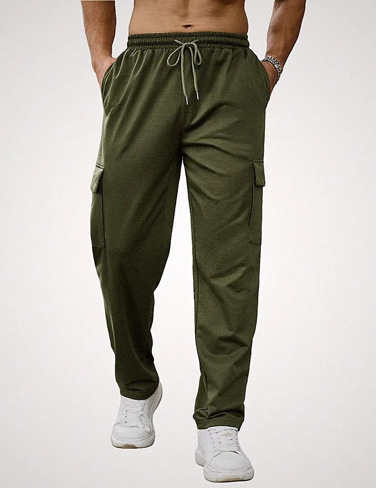Jogginghose Herren Trainingshose Yogahose Leichte Fitness Hose mit Taschen At...
