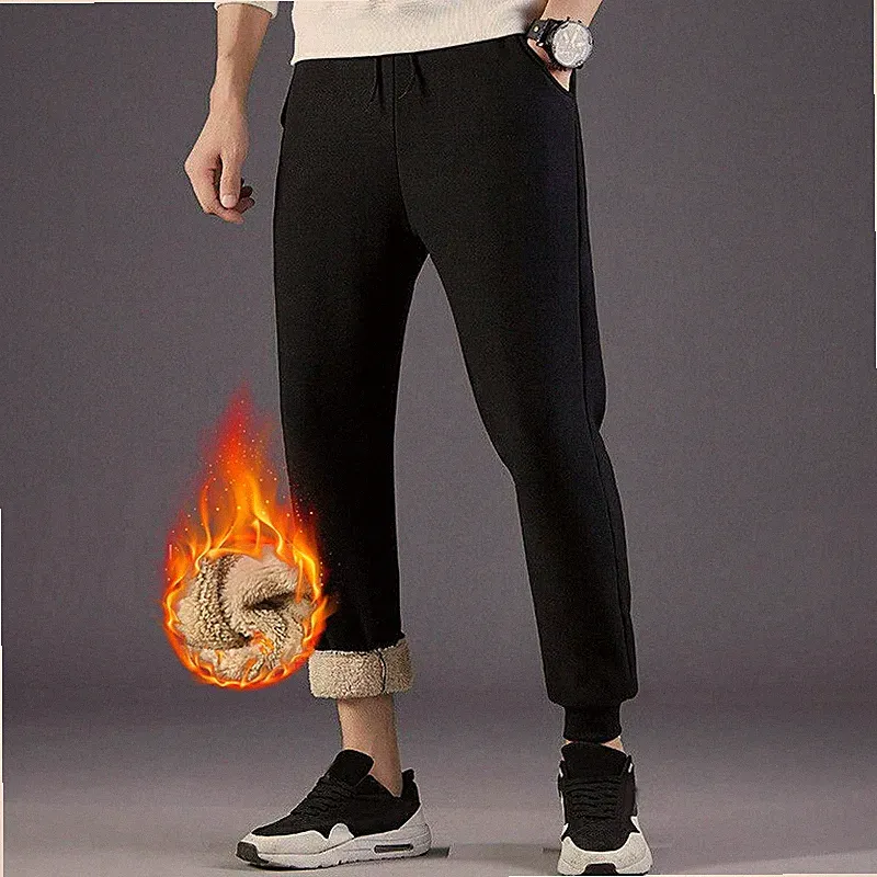 Jogginghose Herren Warme Gefütterte Thermo Fleece Hosen Winter Outdoor Sporthose