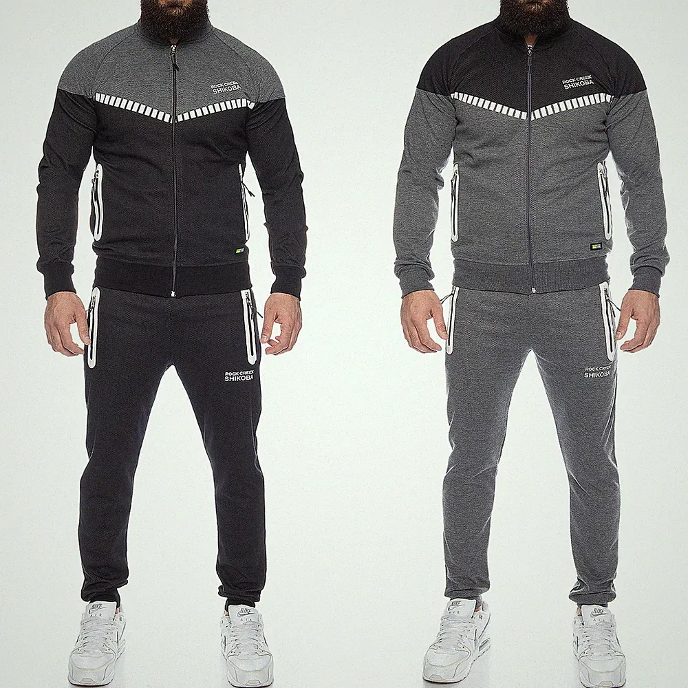 Jogginghose Herren XXL Trainingsanzug Jogginganzug Hoodie und Hose Stretch H-141