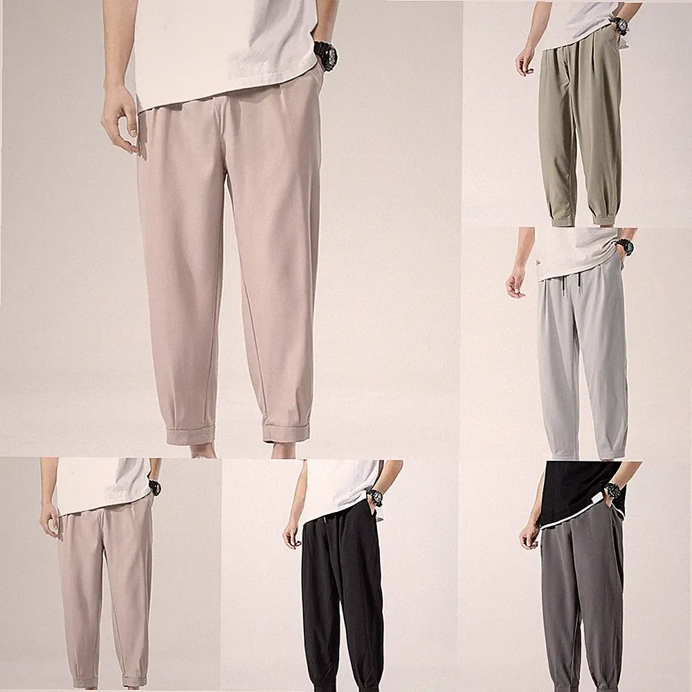 Jogginghose Hose Herren Einfarbig Sommer Sweatpants Hose Gummibund