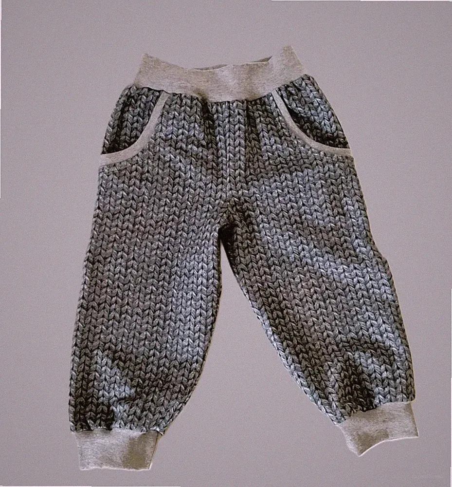 Jogginghose Junge Gr 86-92 Kinderhose Pumphose Jeansoptik Unisex Handarbeit
