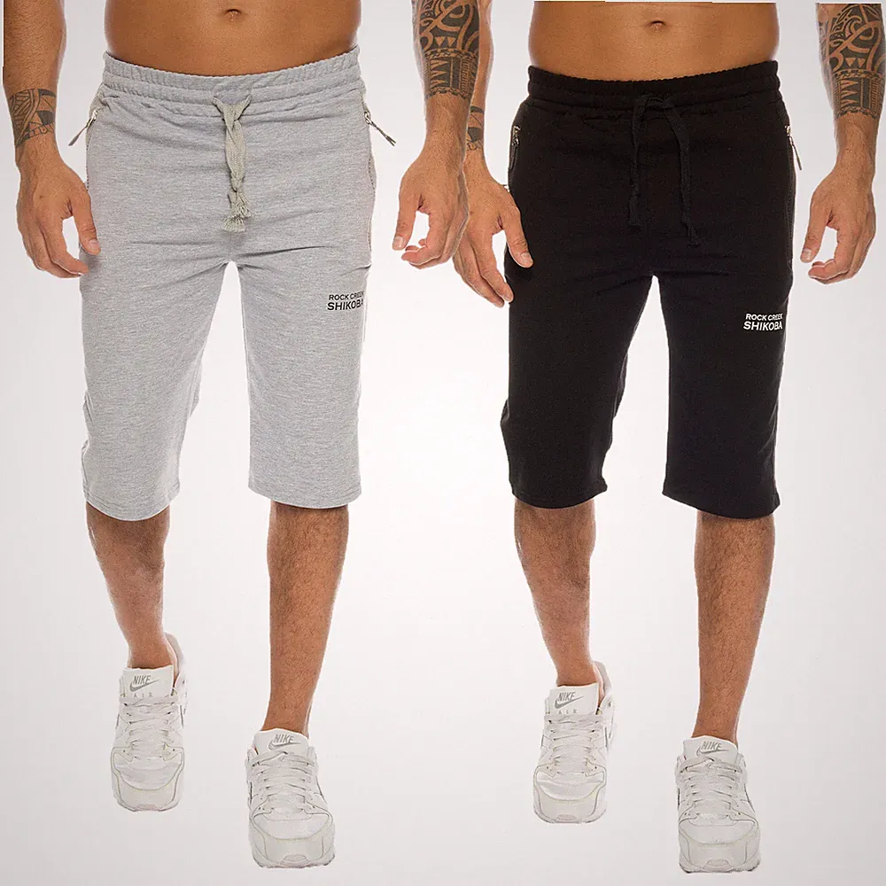 Jogginghose kurz Herren Trainingshose kurz L Shorts Kurzhose BermudaSommer SH-10