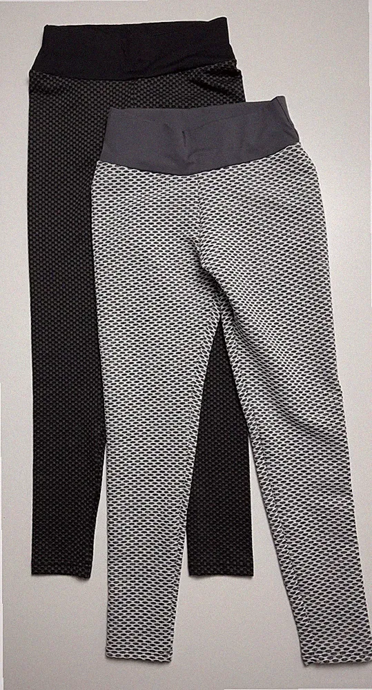 Jogginghose, Leggings, 2 Stück, Grau/Schwarz, Größe S, Neuwertig