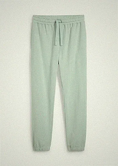 Jogginghose Loose Fit Gr. 48/50 M Graugrün Herren Hose Basic-Pants Neu