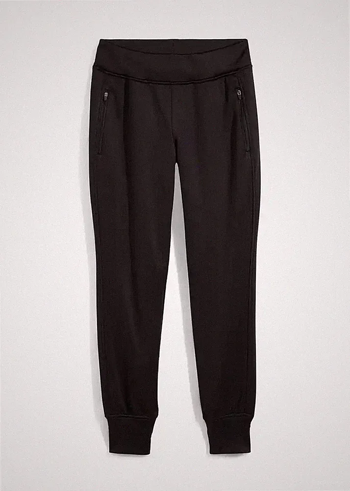 Jogginghose mit Kuschel-Futter Gr. 48/50 Schwarz Damen Sport-Hose Pants Neu