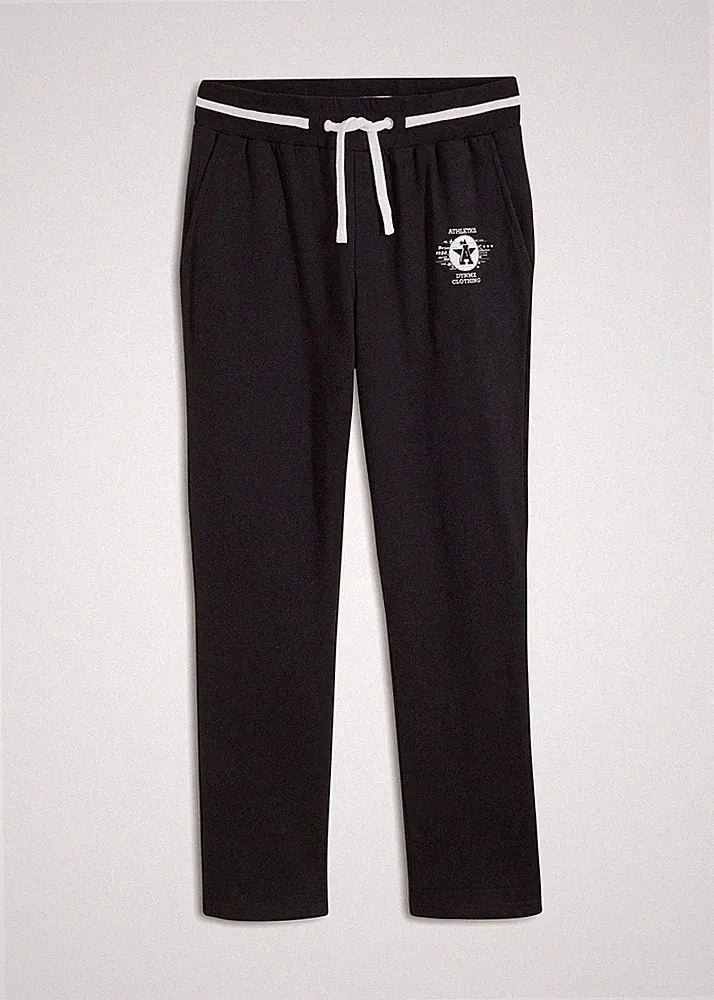 Jogginghose mit recyceltem Polyester Gr 48/50 M Schwarz Herren Casual-Hose Neu