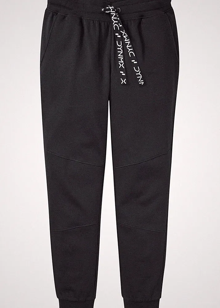 Jogginghose mit sportlichen Details Gr. 44/46 (S) Schwarz Herren-Hose Pants Neu