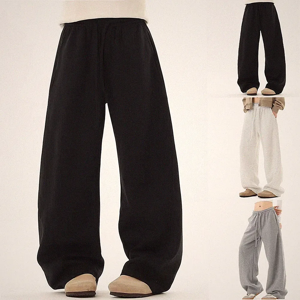 Jogginghose mit weitem für Oversize Schnitt volle Länge gerader Sti