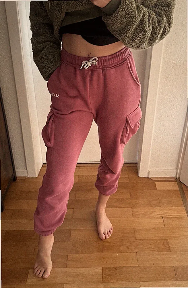 Jogginghose Rosa Pink SikSilk Taschen Cargo XS