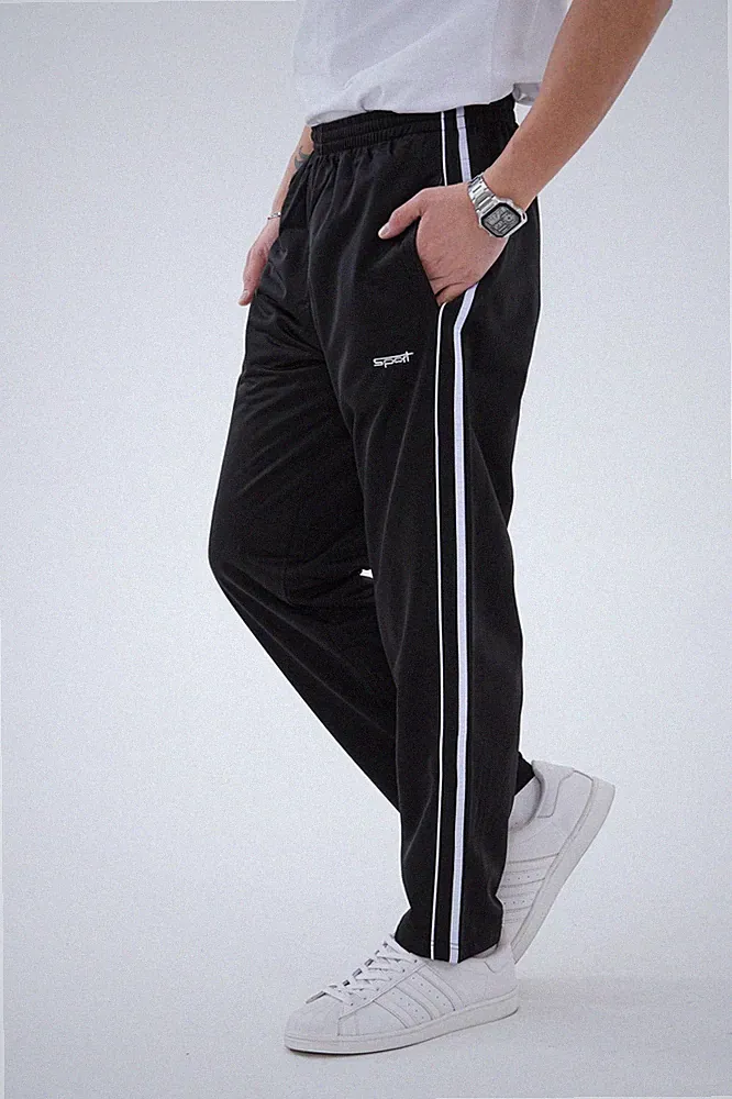 Jogginghose Trainingshose Herren Sporthose GYM Hose Sweatpants doppel gestreift